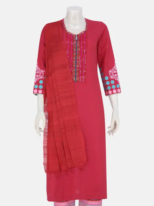 Red Endi Silk Dupatta