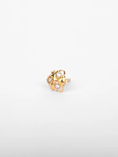 Simulated Stone Gold Nose Pin