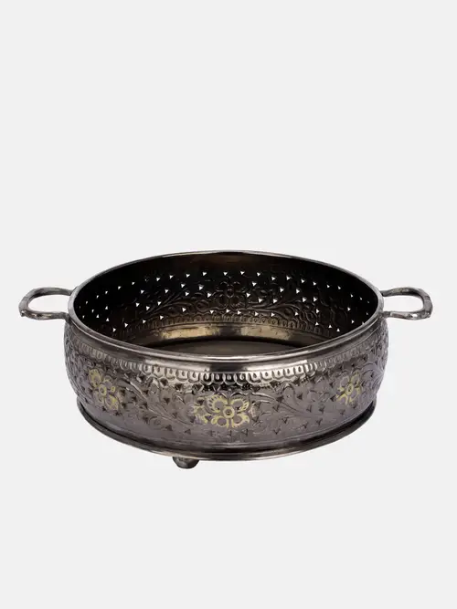 Black Brass Fruits Bowl