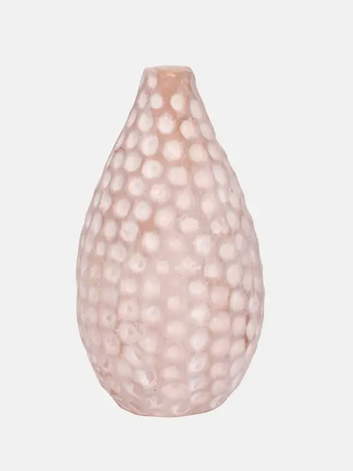 Clay White Wash Jar Shape Flower Vase